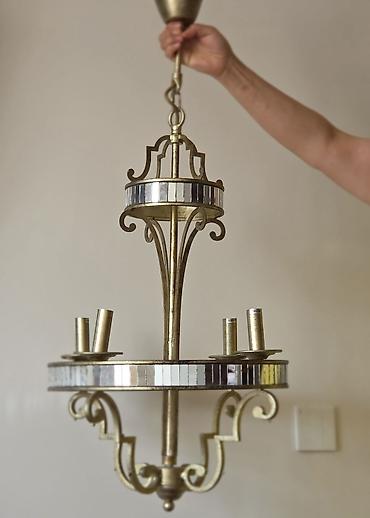 17 şam: Çılçıraq, 4 lampa, Metal — 1