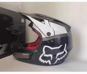 мотоциклетные очки: 18 Fox v1 внедорожный мотоциклетный шлем, черные очки начального