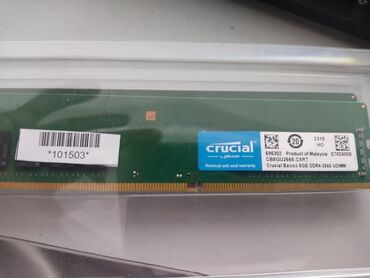 материнские платы ddr4: Оперативдик эс-тутум, Колдонулган, Crucial, 8 ГБ, DDR4, 2666 МГц, ПК үчүн