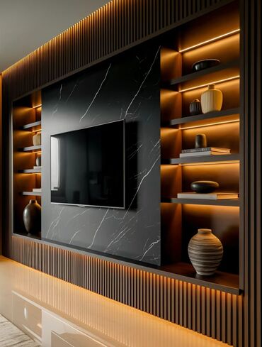 TV altlığı: Düz TV altlığı, Polkalı, Laminat — 2