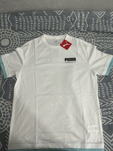 футболки пума мужские: Футболка L (EU 40), XL (EU 42), цвет - Белый