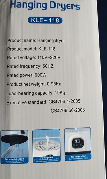 Sušilice: Viseća sušilica za odeću KLE-118 - Kompaktna kućna sušilica koja se — 9