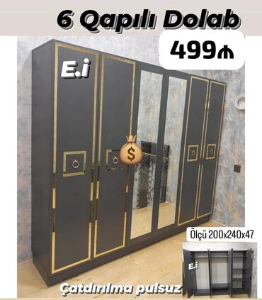 Çarpayılar: Yeni, Açılan, Düz dolab, Qarderob, paltar dolabı
