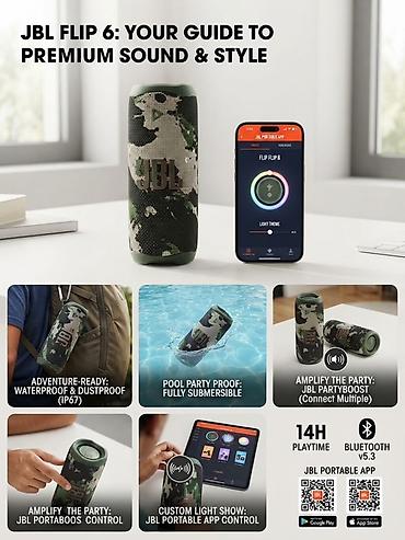 jbl extreme 3: Портативная колонка JBL Flip 6 (камуфляж) Описание товара — 1