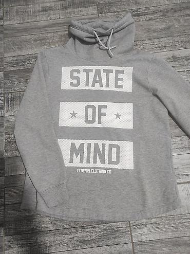 nike cargo pantalone: Siva dukserica sa kapuljačom “STATE OF MIND” – TTDenim Clothing Co. - — 1