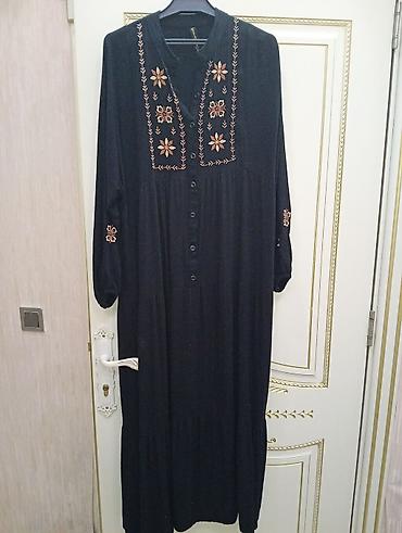Donlar: GUZEL AYDIN markalı uzun don - Rəng: qara - Model: uzun, boş kəsim; — 1