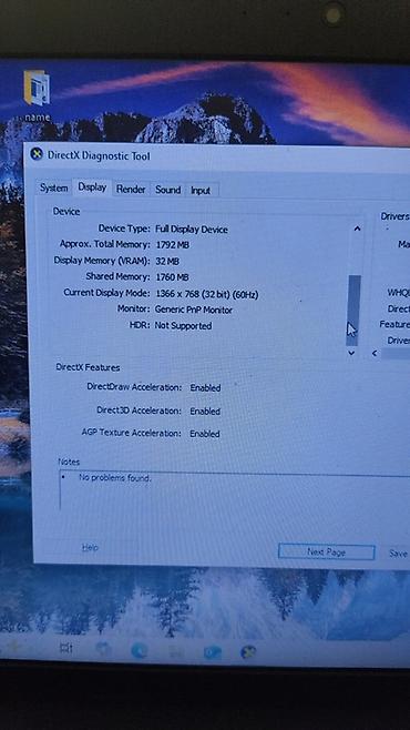 Digər noutbuklar və netbuklar: Toshiba noutbuk Xüsusiyyətlər: - Ekran: təxminən 15.6” (şəkillərdə — 8