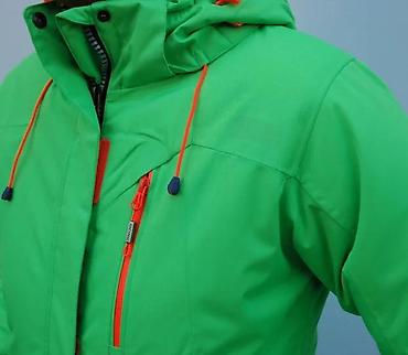 nepromocive: Zimska/ski jakna – neon zelena sa narandžastim detaljima - Dizajn — 2
