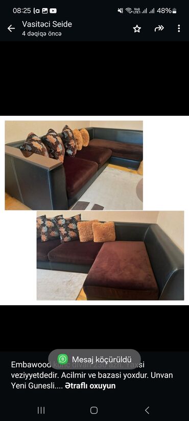 embawood künc divanları: Угловой диван