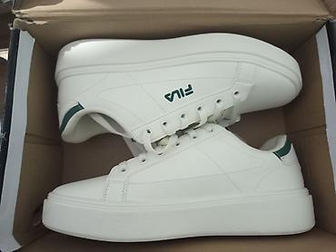 белая женская рубашка: Кроссовки FILA (модель: 1TM02000G-320) - Цвет: белый с зелёными — 1