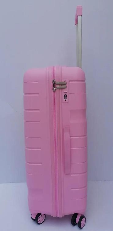 Putni koferi i torbe: Tvrdi kofer na točkiće – ružičasti - Materijal: čvrsta ABS/plastika — 15