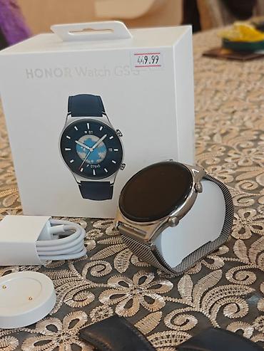 honor x9s: HONOR Watch GS 3 ağıllı saat Xüsusiyyətlər: - Zərif paslanmayan polad — 10