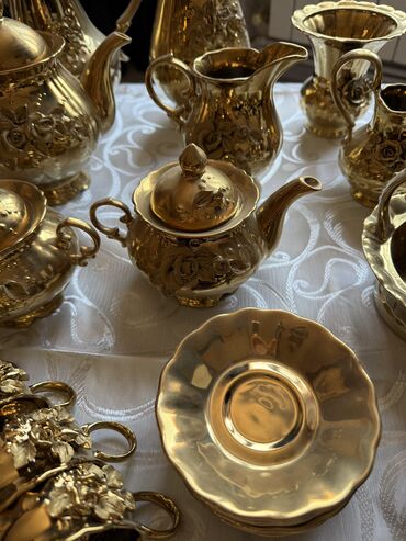 Nahar dəstləri və servizlər: Nahar dəsti, rəng - Qızılı, Farfor, 11 nəfərlik, Çexiya — 2