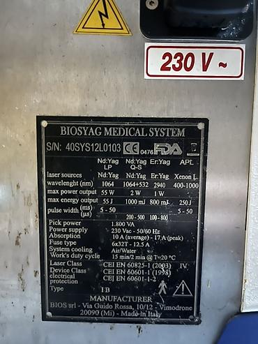 aksa: BIOSYAG MEDICAL SYSTEM – çoxfunksiyalı tibbi lazer aparatı Texniki — 3