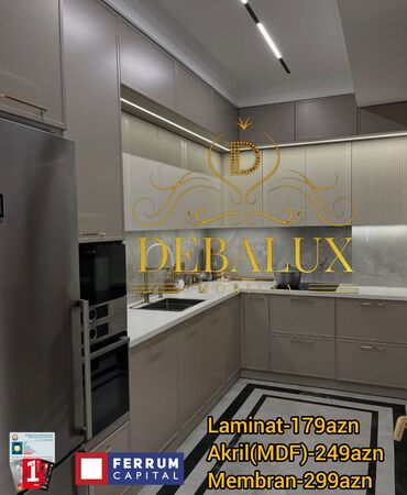 Sifarişlə mətbəx mebeli: Sifarişlə mətbəx dəsti, Özü çəkən petlələr, Sadə laminat, Kredit var, Rayonlara çatdırılma, Pulsuz çatdırılma -da lalafo.az — 3 Sifarişlə mətbəx mebeli: Sifarişlə mətbəx dəsti, Özü çəkən petlələr, Sadə laminat, Kredit var, Rayonlara çatdırılma, Pulsuz çatdırılma — 3