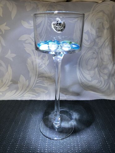 Činije: Svecnjak genuine led kristal iz 80ih. Svecnjak sa dekorativnim — 4