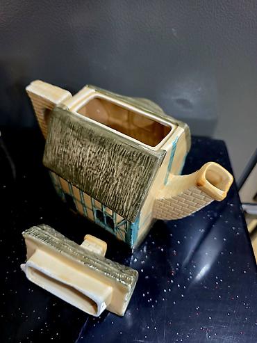 Çaydanlar və qəhvədanlar: Keramik çaydan – “kottec ev” dizaynı - Material: şirəli keramika - — 2