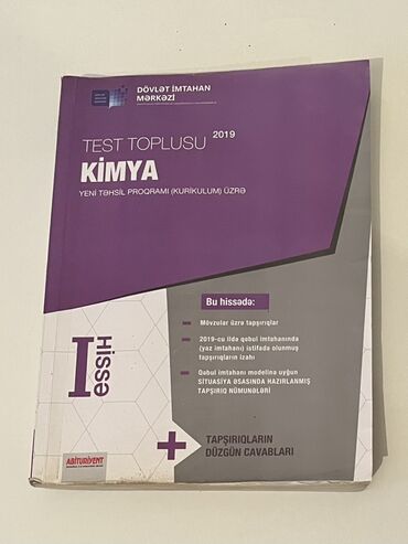 abituriyent jurnali 4 2021 pdf yukle: Kimya Testlər 11-ci sinif, 1-ci hissə, 2019 il