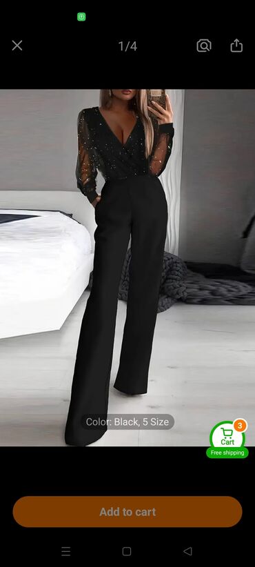 zenski kompleti sako i pantalone katrin: XL (EU 42), Single-colored, Stars, color - Black