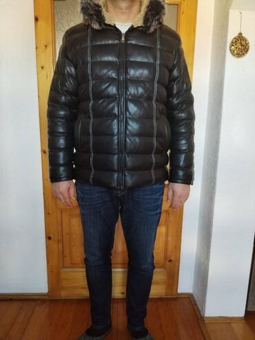 kozna jakna sa krznom: Zimska muška jakna Maksimalno očuvana, kao nova, malo nošena