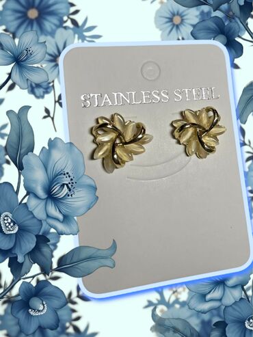 cvetne kosulje: Screwback earrings, Material: Stainless steel