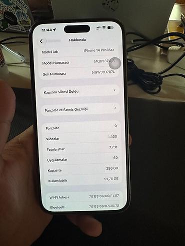 iphone aux: IPhone 14 Pro Max, 256 GB, Qızılı, Qırıq — 3