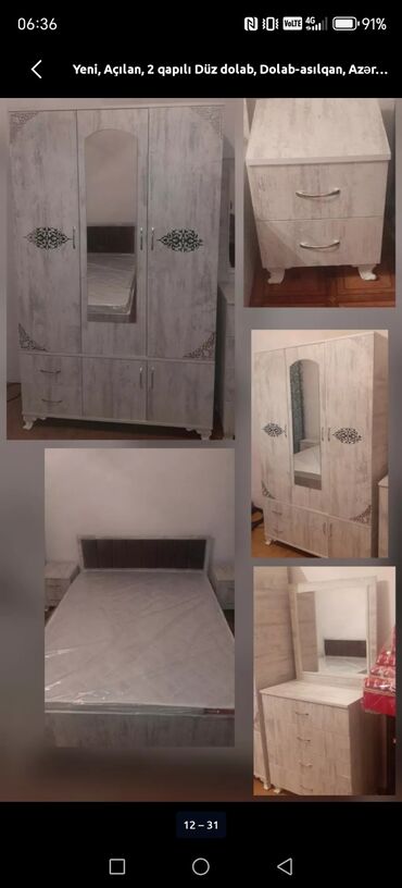 Dolablar: Yeni, Açılan, 2 qapılı Düz dolab, Dolab-asılqan, Azərbaycan — 25