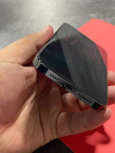сотовые телефоны айфон: IPhone 14 Pro Max, Б/у, 256 ГБ, Black Titanium, Защитное стекло, Чехол, 79 %