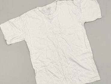 biała koszulka chłopięca: Koszulka, 10 lat, 134-140 cm, stan - Zadowalający