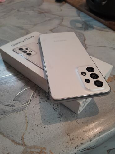 baku electronics samsung a80: Samsung Galaxy A73 5G, 128 GB, rəng - Ağ, Zəmanət, Sensor, Barmaq izi