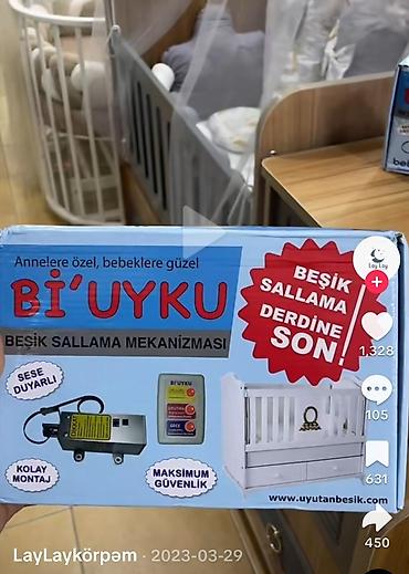 Детская мебель: Uşaq beşiyi – funksional kombinə edilmiş model - Material: ağac — 3