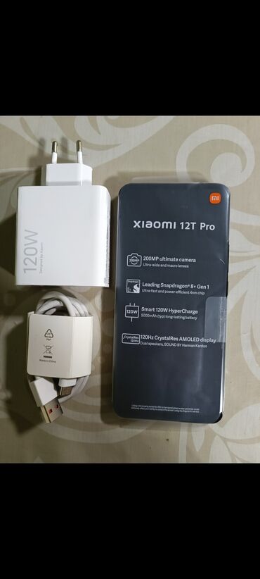 telefon tənzimləyici: Xiaomi 12T Pro, 256 GB, rəng - Qara, 
 Barmaq izi, İki sim kartlı, Face ID