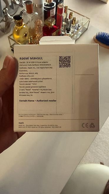 iphone adapter: MacBook adapter. Apple USB‑C 30W Power Adapter + USB‑C kabel dəsti — 4