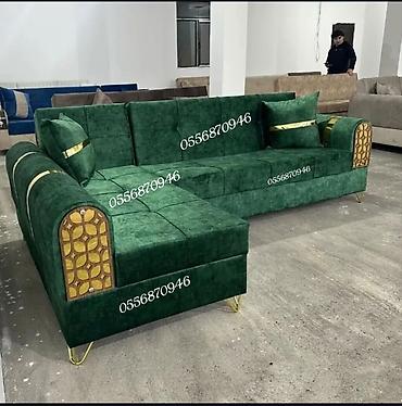 termo ucuz: Künc divan, Qonaq otağı üçün, Parça, Bazalı, Açılan — 2