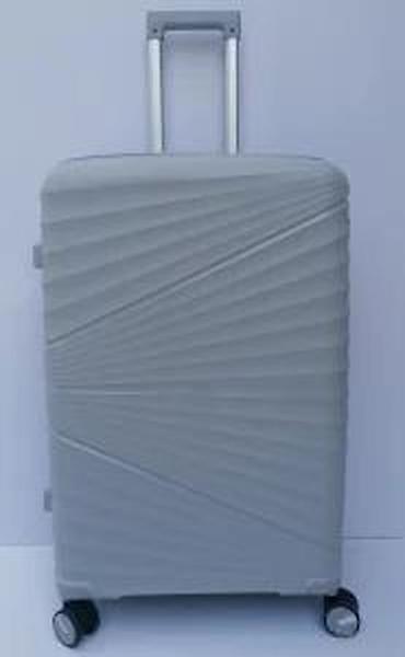 Putni koferi i torbe: Veliki kofer na točkiće – tvrda školjka, sivi - Materijal: tvrda — 12