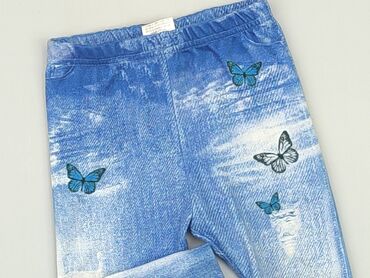 aksamitne legginsy: Spodnie jeansowe, Shein, 6-9 m, stan - Dobry