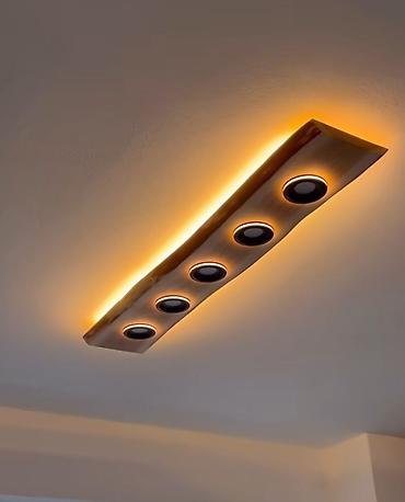 Люстры: Люстра из дерева Подвесной светильник в стиле лофт/рустик из массива — 9