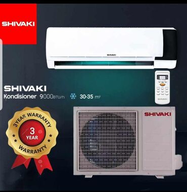 Kondisionerlər: Kondisioner Shivaki, 30-35 kv. m, Split sistem, Kredit yoxdur — 2