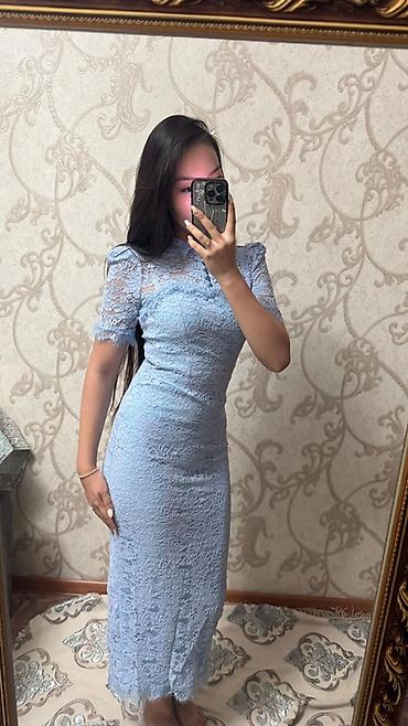 light blue: Вечернее платье, Русалка, Длинная модель, С рукавами, S, M, XS — 2