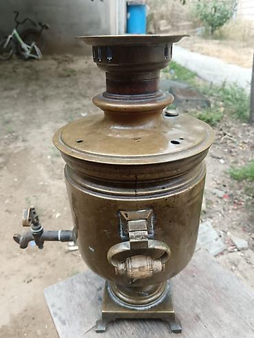 samovar 5l: Qədim samovar, 1882 il, Latun, Vəziyyəti: Yaxşı — 2