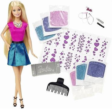 Оюнчуктар: Кукла Barbie (Оригинал )Glitter Hair — набор для создания блестящих — 3