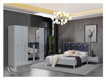 подвесные шкафы в спальню: İkinəfərlik çarpayı, Dolab, Termo, 2 tumba, Türkiyə, Yeni