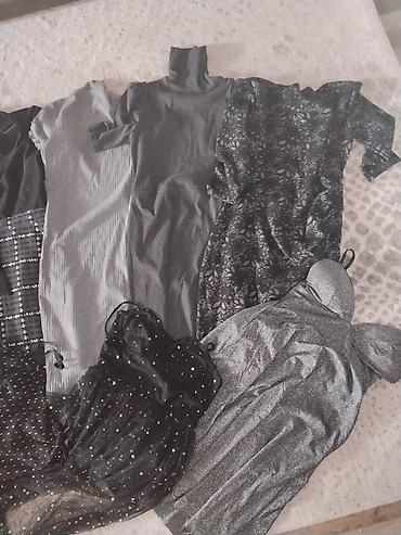nike command: Ženska večernja/party garderoba – lot haljina i tunika (crna i srebrna — 3
