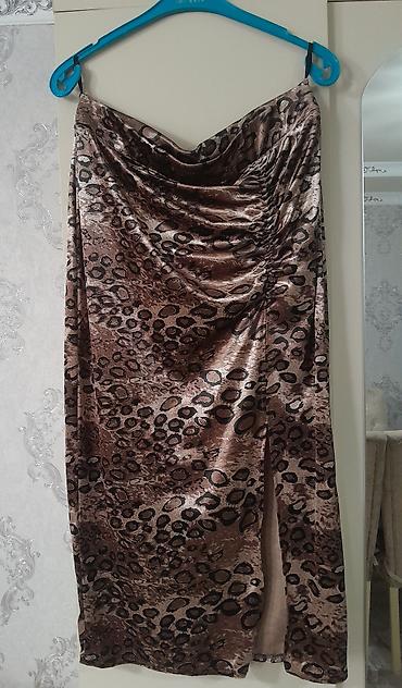 mini nərgilə: Leopar naxışlı atlas parça don - Model: asimmetrik drapeli, döş — 1