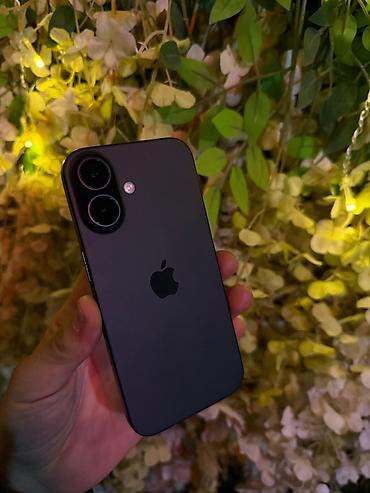 apple 13: IPhone 16, Б/у, 128 ГБ, Черный, Чехол, Кабель, 88 % — 1
