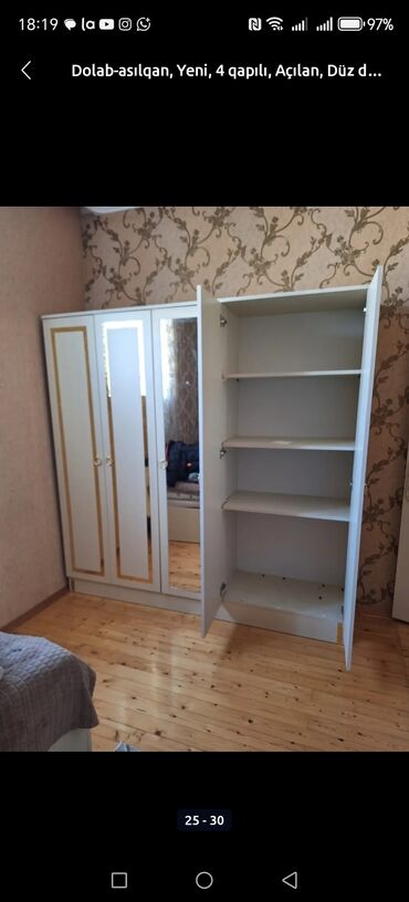 Dolablar: Yeni, Açılan, 4 qapılı Düz dolab, Dolab-asılqan — 24