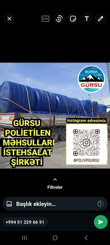 Baklar və çənlər: Bak, Plastik, 3000 l l, Yeni, Pulsuz çatdırılma -da lalafo.az — 27 Baklar və çənlər: Bak, Plastik, 3000 l l, Yeni, Pulsuz çatdırılma — 27