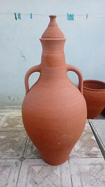 su bockası: Əl işı ilə hazırlanmış böyük həcmli saxsı küplər dəsti - Material — 1