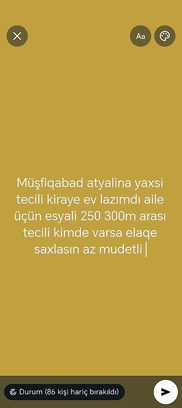 yaşıl ada sumqayıt: Müşfiqabad Atçılıq tərəfində ailə üçün təcili kirayə mənzil axtarılır — 1