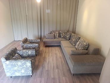 Divan və kreslo dəstləri: Künc divan və 2 ədəd kreslodan ibarət yumşag dəsti. Təzədir istifadə — 2